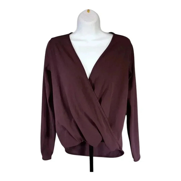 Lululemon Full Freedom Wrap Top Long Sleeve Purple Plum Nulu Women's 2 - Picture 1 of 4